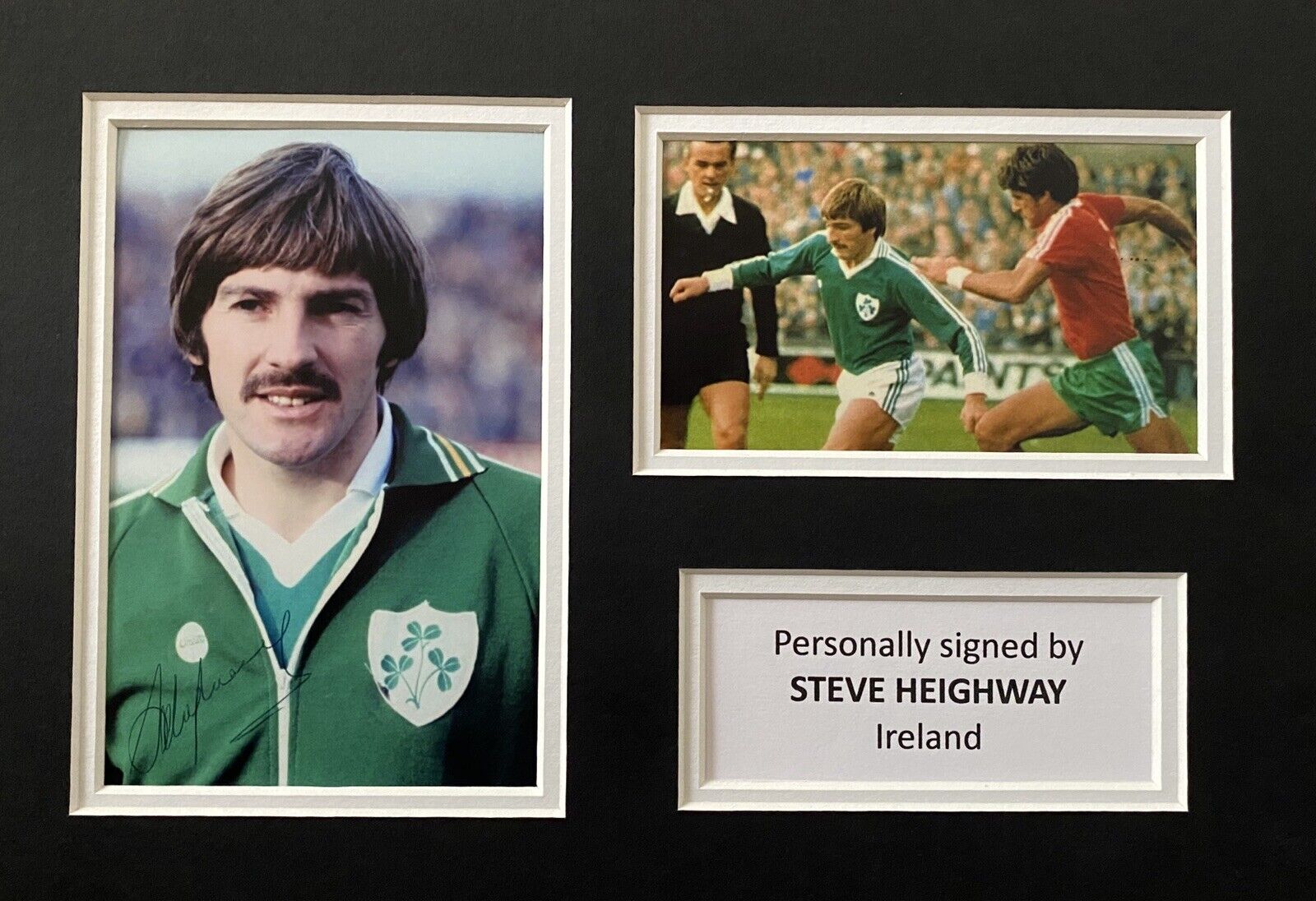 Steve Heighway Genuine Hand Signed Ireland Photo Poster painting In A4 Mount Display