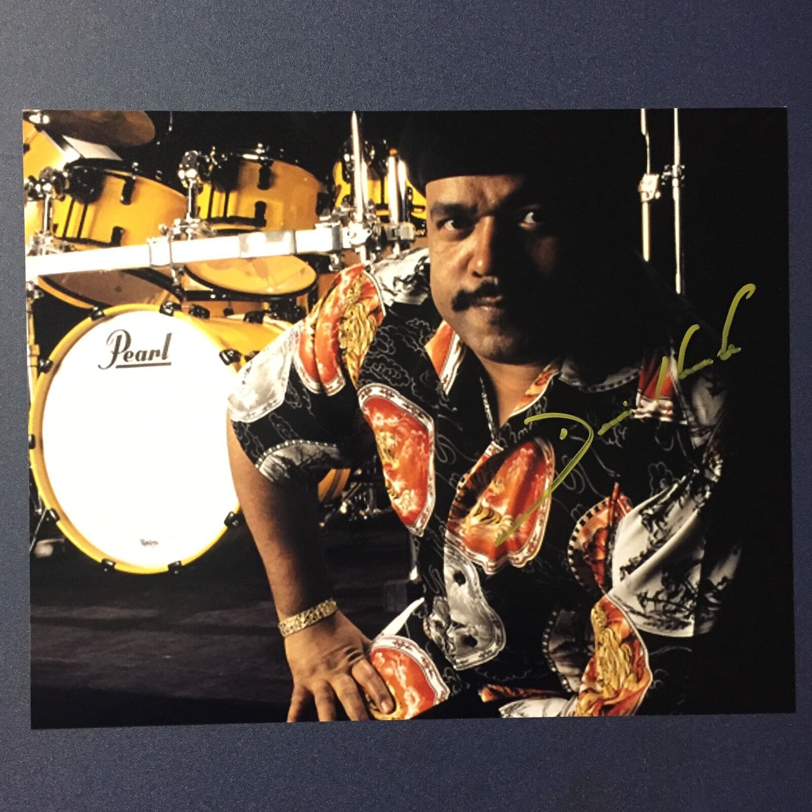 DENNIS CHAMBERS SIGNED 8x10 Photo Poster painting AUTOGRAPHED SANTANA STEELY DAN DRUMMER COA