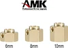 AMK 4pcs Brass Extended Wheel TRX4 Brass 6mm Wheel Hex Extended Adapter for RC Crawler TRX4 TRX-4 1/10 RC Hex Wheel Hubs Adapters (4pcs 6mm Wheel Hubs Adapters)