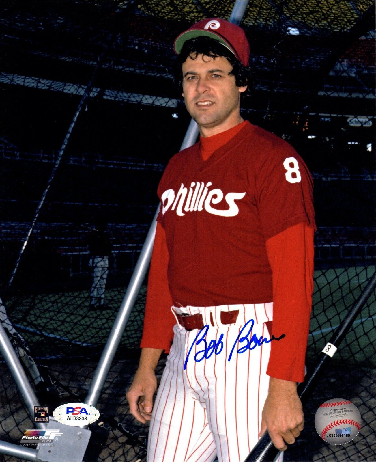 Bob Boone autographed signed 8x10 Photo Poster painting MLB Philadelphia Phillies PSA COA