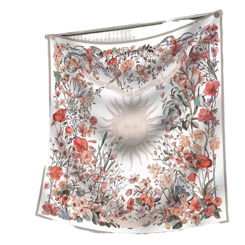 90cm * 90cm Hangzhou High Quality Twill Forged Large Square Scarf Fashion Printed Scarf Sunscreen Shawl Scarf