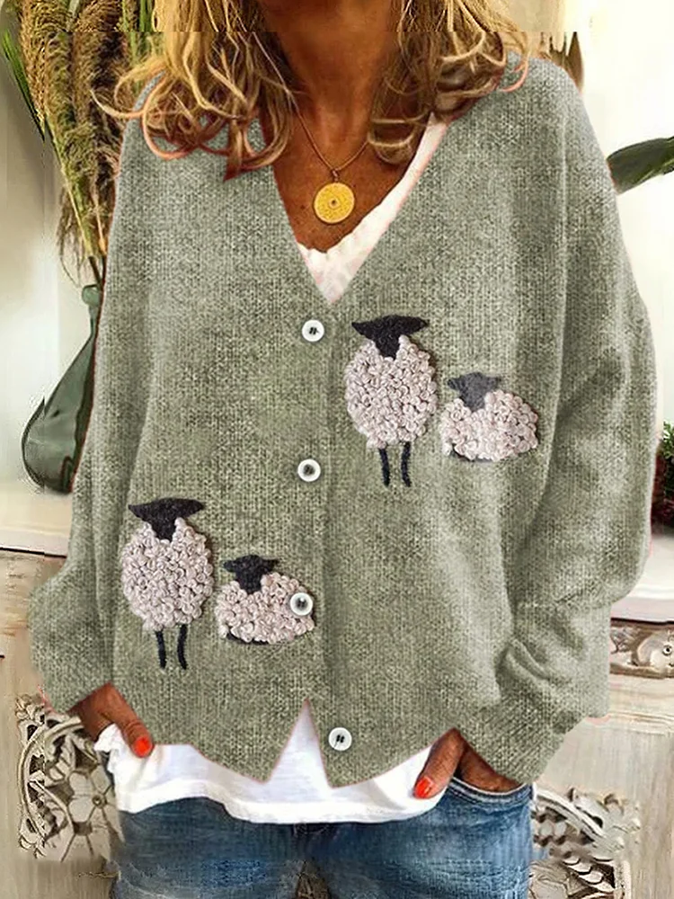 Sheep cardigan hot sale knitting pattern