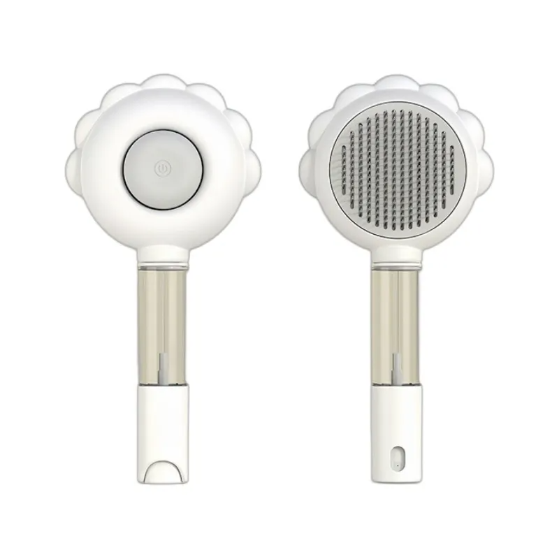 2 In 1 Self Cleaning Pet Brush Comb With Spray