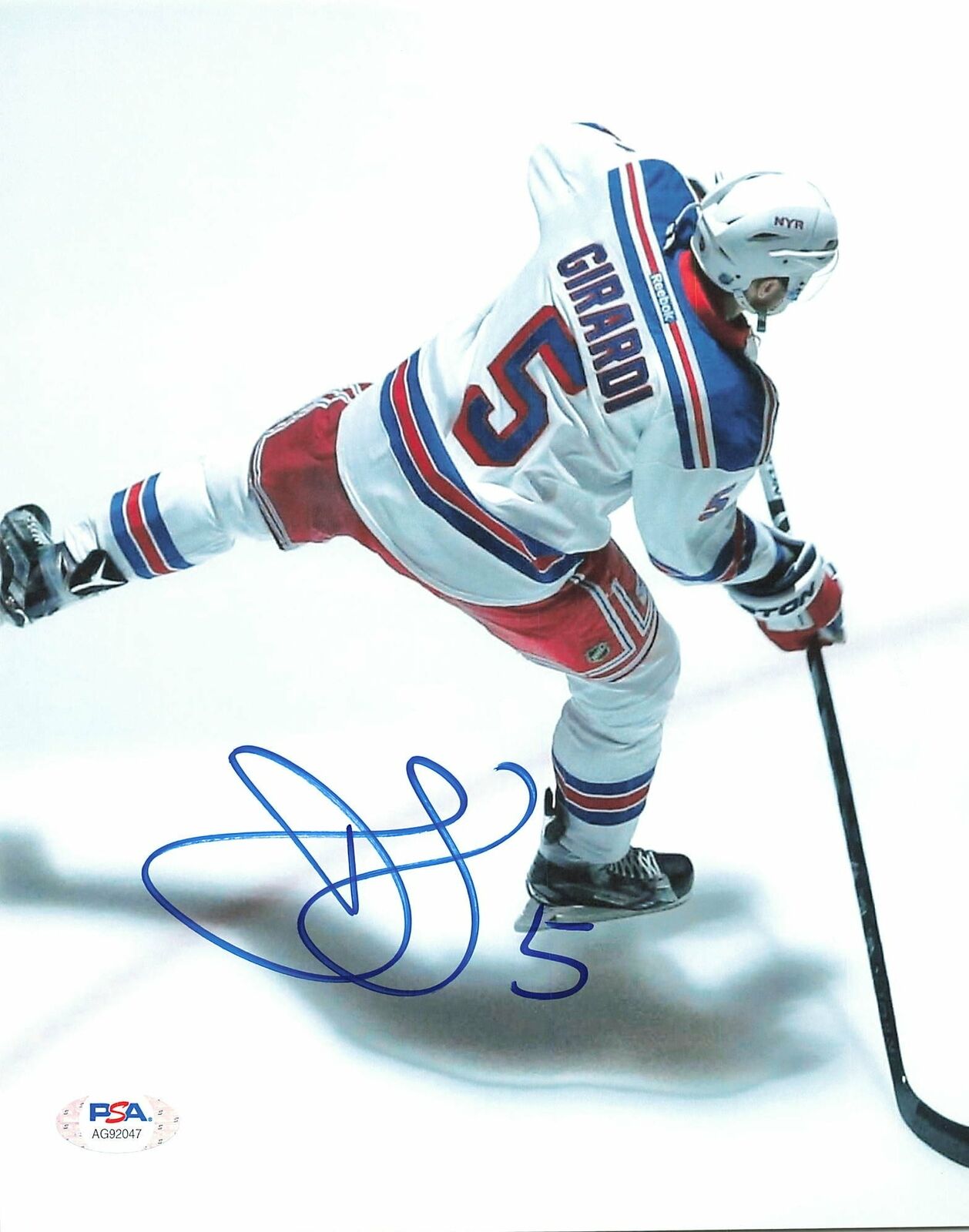 Dan Girardi signed 8x10 Photo Poster painting PSA/DNA New York Rangers Autographed