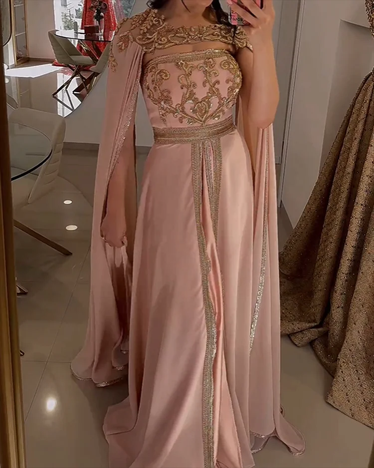 Women's Shawl Embroidery Dress