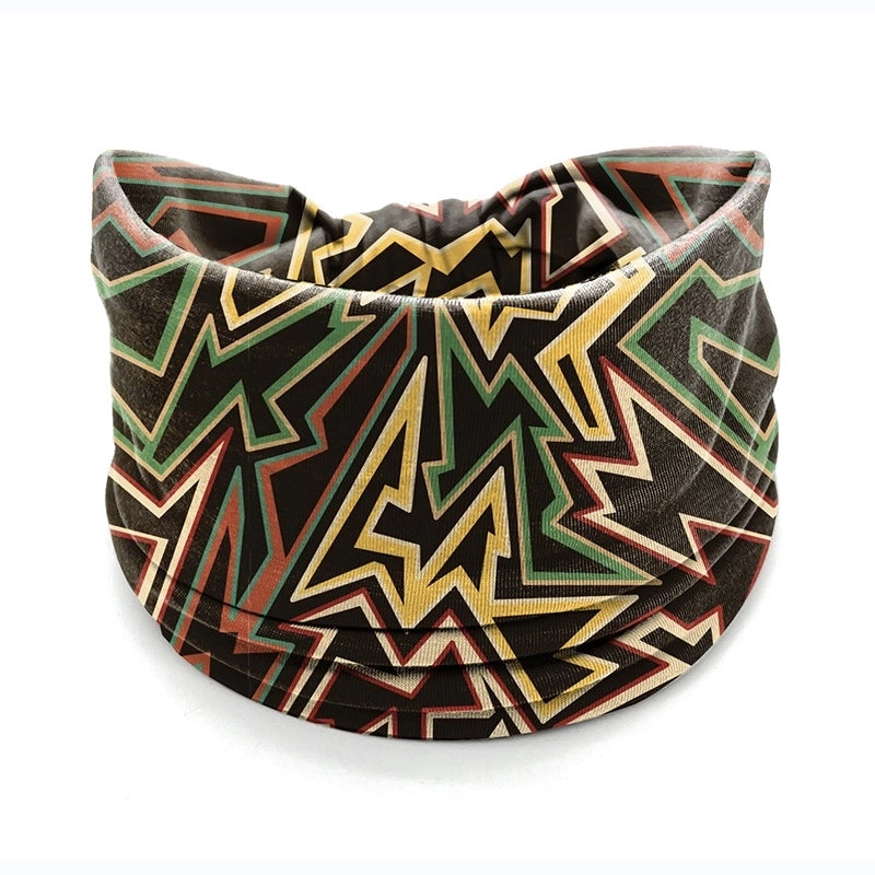 Women’s Hair Band African Print Pattern Wide Edge Elastic Knot Sports Yoga Headband Women’s Headwear Hair Accessories