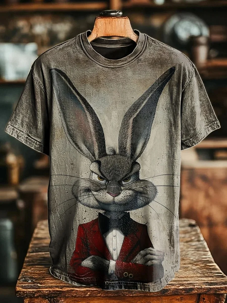 Eagerlys Funny Rabbit Art Print T-shirt Eagerlys