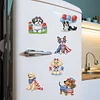 6Pcs Acryl Hunde - 5d DIY Handwerk Aufkleber Magnet