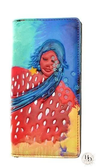 Lee Claremon Designed 'At Peace with the Universe' Large Wallet with Zipper