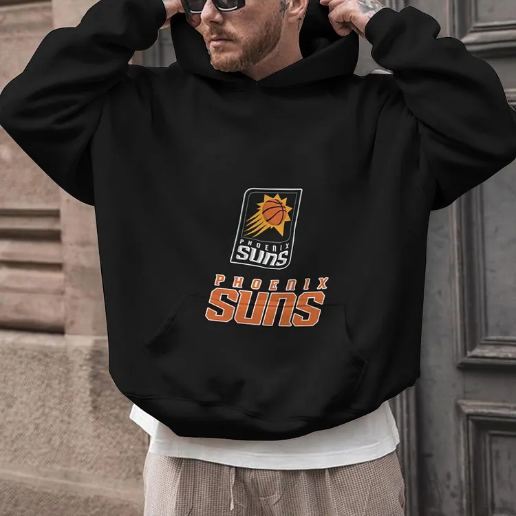 Phoenix Suns Printed Hooded Pocket Pullover Hoodie
