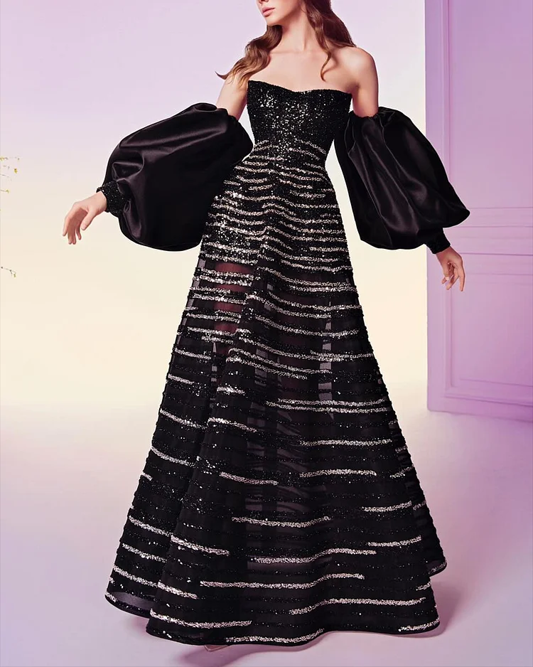 Women's Tulle Sequined Dress