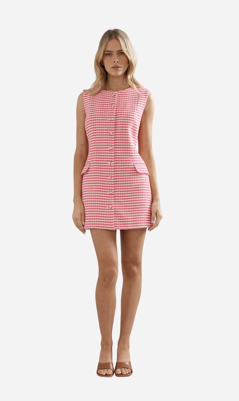 Caitlin Crisp | Manhattan Mini - Pink Houndstooth