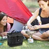 Outdoor Camping Organizers Portable Picnic Cookware Utensils Kit Bag with Handle