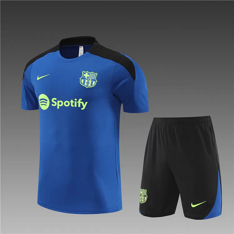 2024-25 Barcelona Blue Short Sleeve Training Jersey