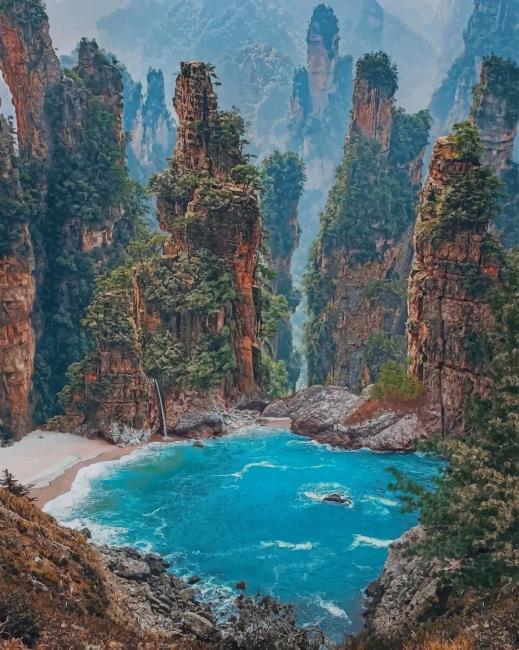 

Julia Pfeiffer Burns State Park California – Paint By Numbers - 40*50CM, 501 Original