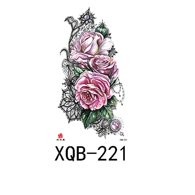 Small Full Arm Waterproof Tattoo Sticker Half Arm Arm Painted Flower Animal Arm Lasting European and American Tattoo Sticker