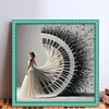 Piano Girl - 14CT Stamped Cross Stitch - 40*40cm