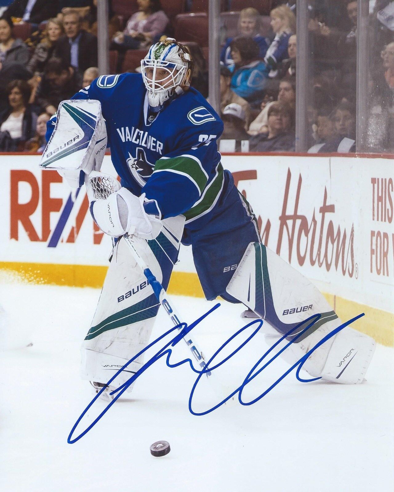 Jacob Markstrom Signed 8×10 Photo Poster painting Vancouver Canucks Autographed COA K