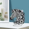 DIY Zebra Acrylic Diamond Painting Desktop Ornaments
