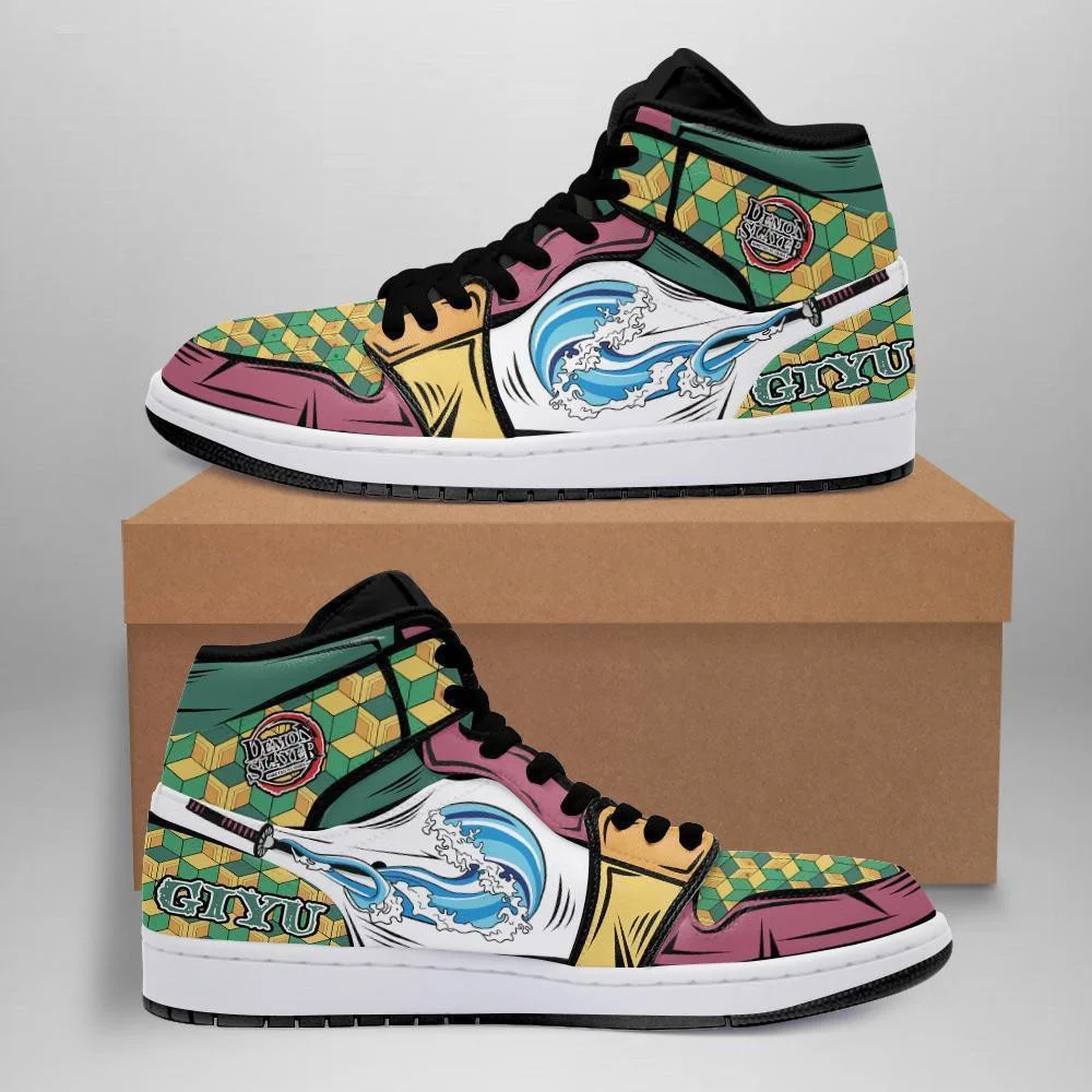 Giyu Sneakers Water Breathing Custom Anime Demon Slayer Shoes