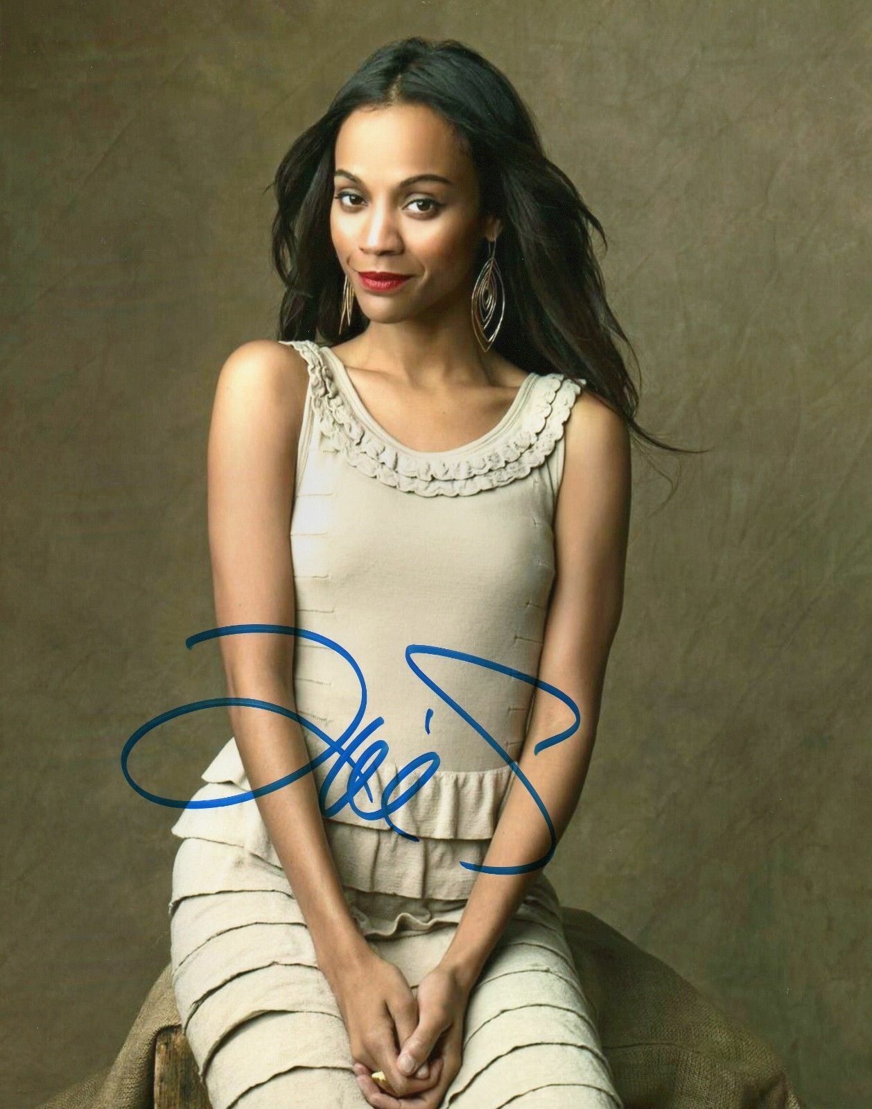 ZOE SALDANA AUTOGRAPHED SIGNED A4 PP POSTER Photo Poster painting PRINT 16