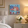 DIY Pre-Framed US Flag Button Art Canvas Kit