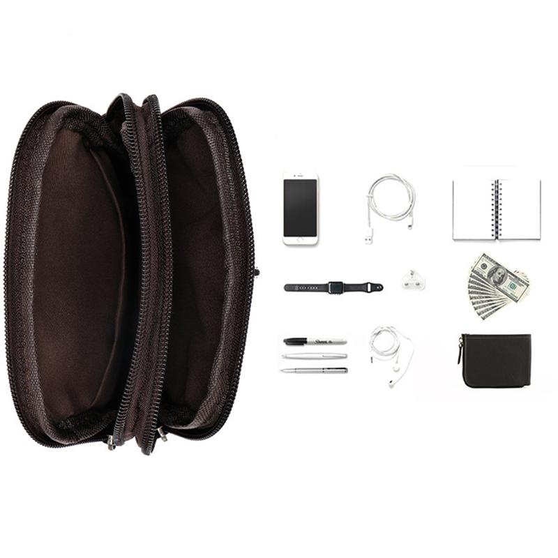 Vintage Multipurpose Leather Fanny Bags With Positions