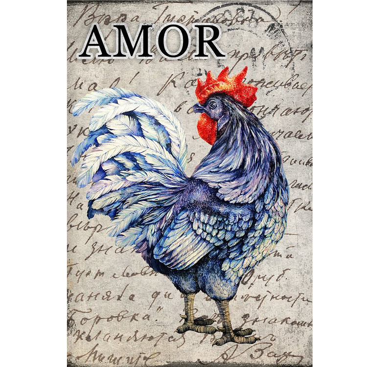 Poulet - enseignes en étain vintage / enseignes en bois - 7.9x11.8in & 11.8x15.7in