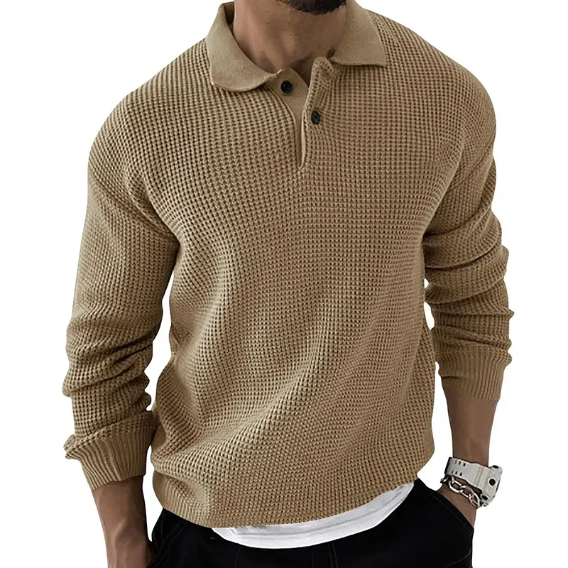 Man's Vintage Lapel Casual Cozy Sweater