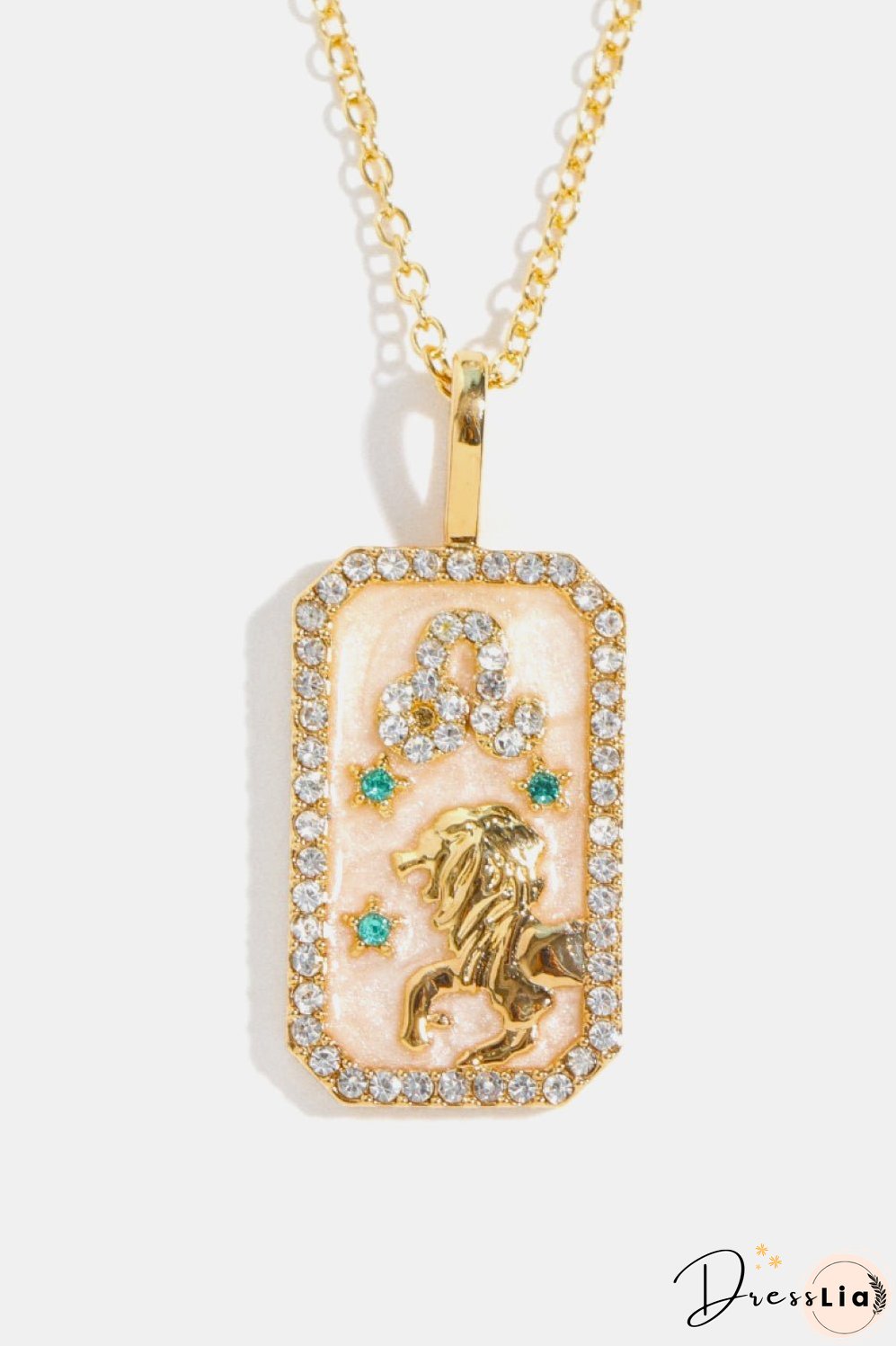 Rhinestone Constellation Pendant Copper Necklace