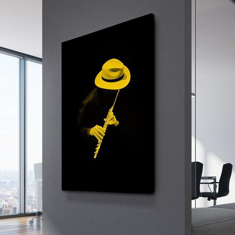 Jazz Flute Canvas Wall Art
