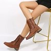 Women's Zip Flat Autumn Boots