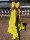 Sexy Plunging Empire Maxi Dress