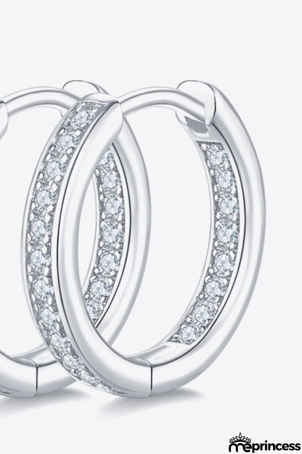 Moissanite 925 Sterling Silver Huggie Earrings