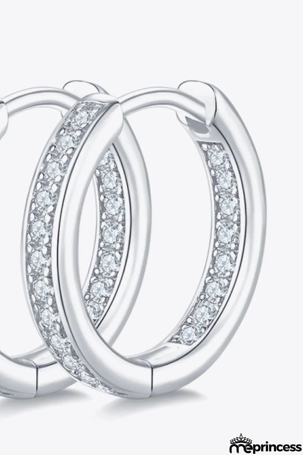 Moissanite 925 Sterling Silver Huggie Earrings