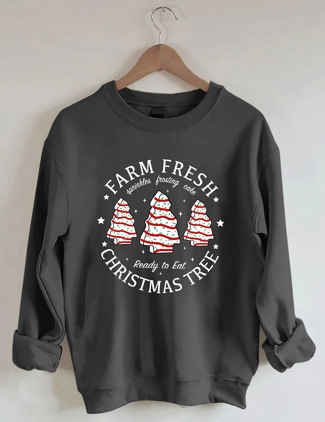 Farm Fresh Christmas Tree Cakes Sweatshirt