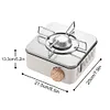 Camping Cassette Stove Outdoor Gas Burner Portable Cooking Gas Furnace (White)