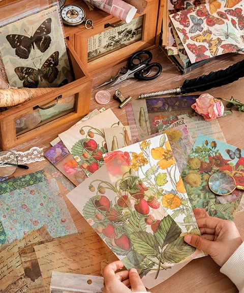 120 Sheets Garden Whisper Material Paper Kit-Himinee.com