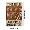 Tool Rules - Metal Tin Signs(8*12Inch/12*16Inch) - Garage