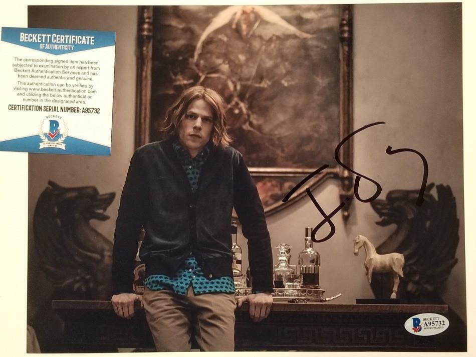 Jesse Eisenberg signed Lex Luthor 8x10 Photo Poster painting Autograph ~ Beckett BAS COA