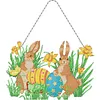 DIY Special Shaped Diamond Painting Easter Egg Bunny Festival Hanging With Lamp String Kit