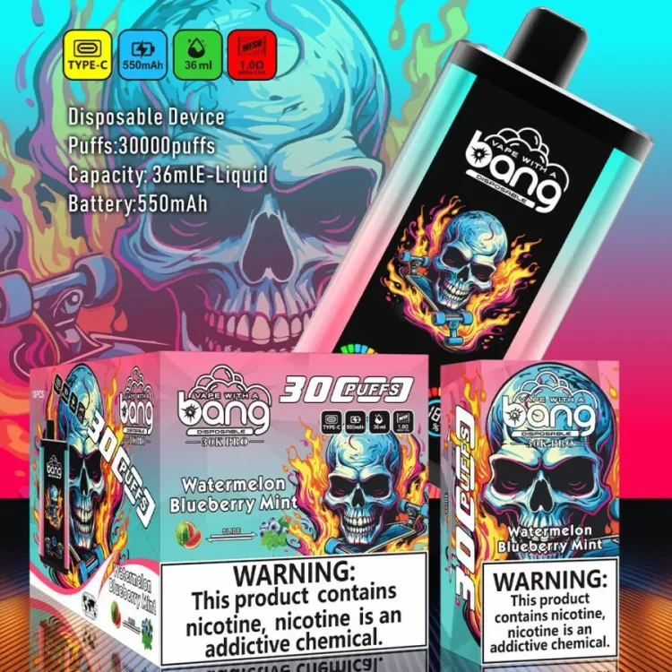 Bang 30K PRO 30000 Puffs Newest Dual Flavor LED(Box of 3) mysite www.vapeshoppromax.com