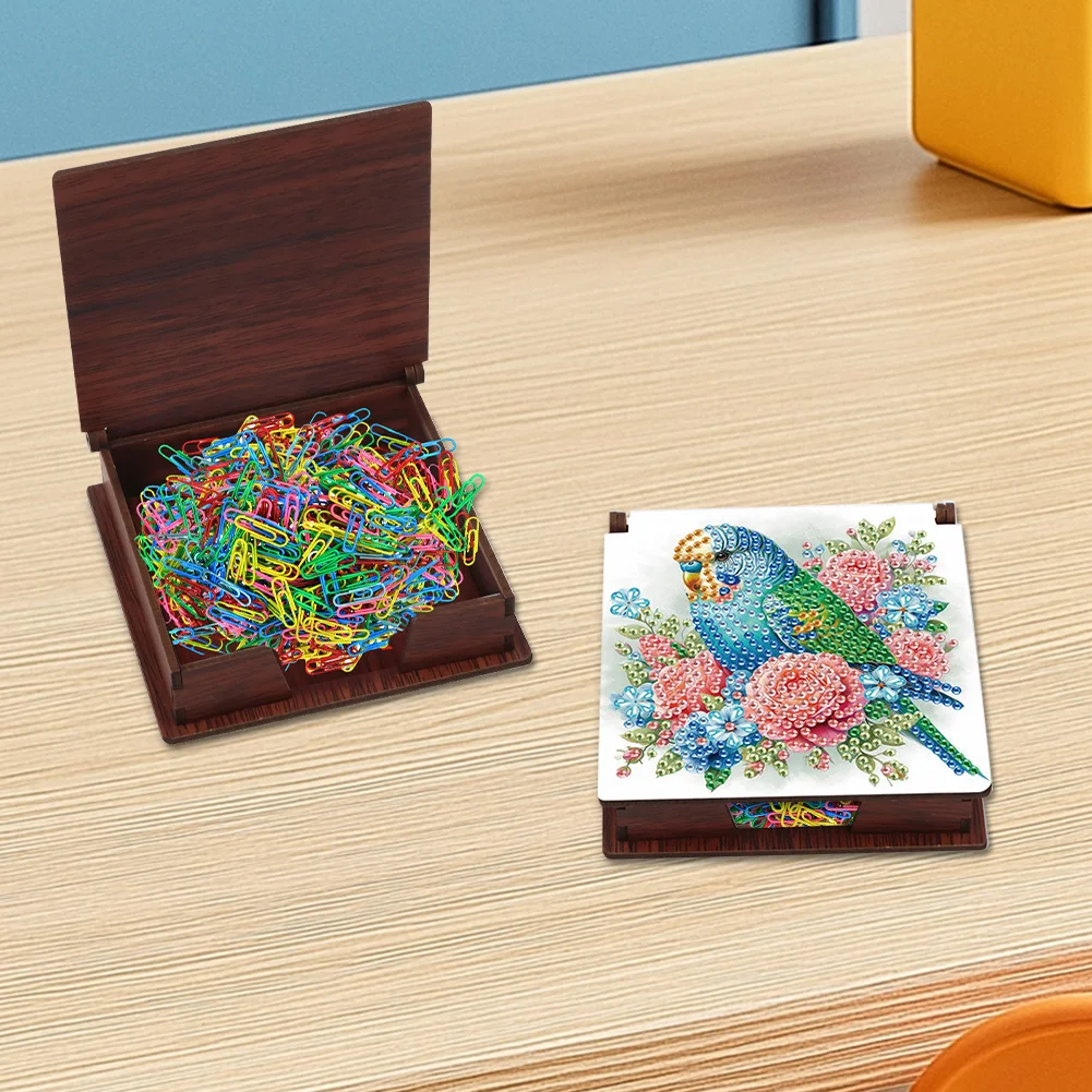 DIY Flower Parrot Diamond Painting Note Box Paper 160 Sheets of Paper for DIY Art Craft