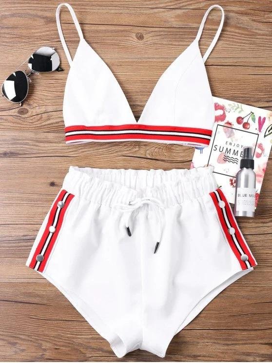Bra Two Piece Shorts Tracksuit