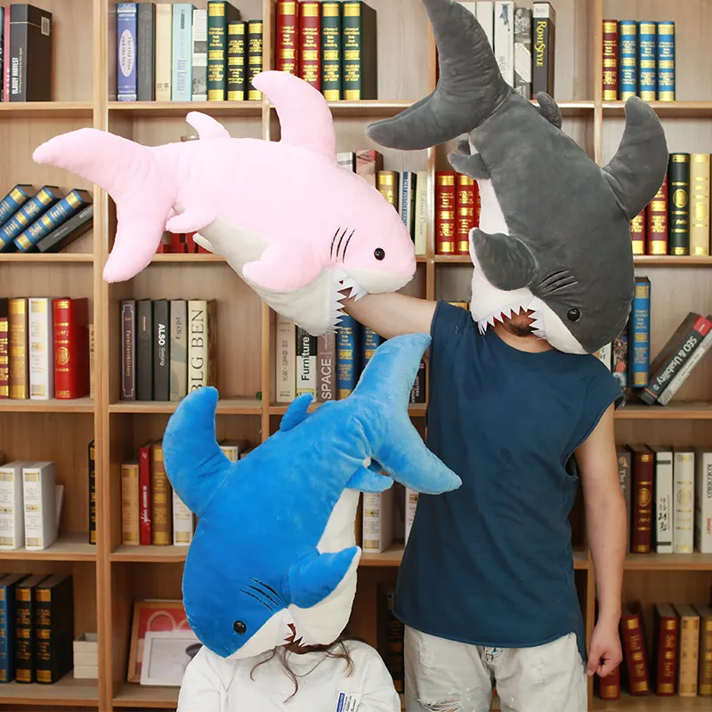 Cute Cartoon Shark Plush Pillow for Home Decor