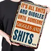[Big Size]Warning - Metal Tin Signs(12*16Inch)