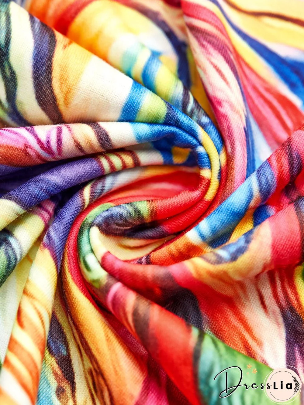 Casual Short Sleeve V Neck Plus Size Printed Dress