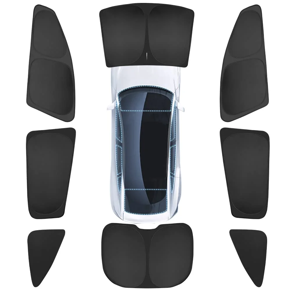 YONZEE Tesla 8PCS Sunshade Set for Tesla Model Y