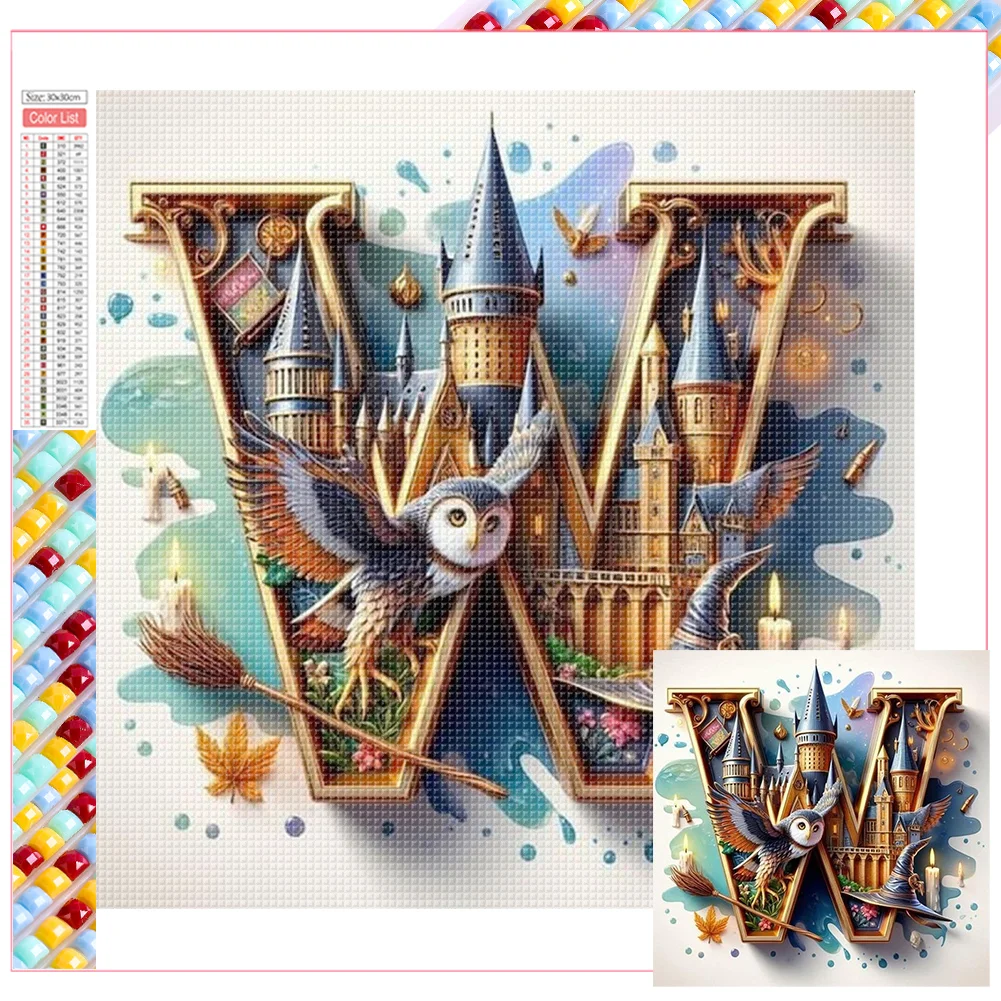 Diamond Painting - Full Square Drill - Harry Potter Letters(Canvas|35*35cm)