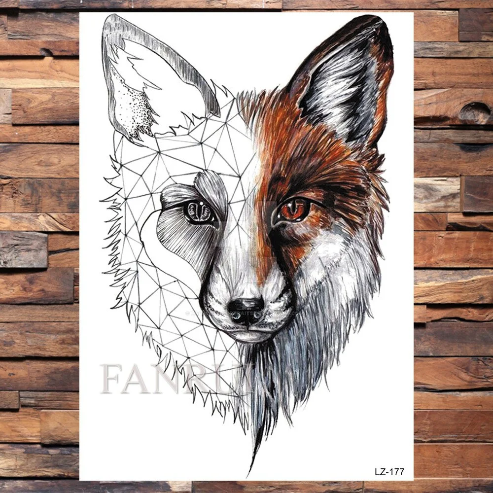 Mighty Lion King Of Beasts Tattoos Temporary Men Women Body Art Fake Tatoo Realistic Tribal Tiger Tattoo Sticker Arm Leg Makeup